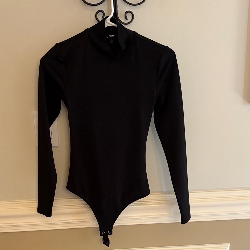 Express Bodysuit with open back and turtleneck